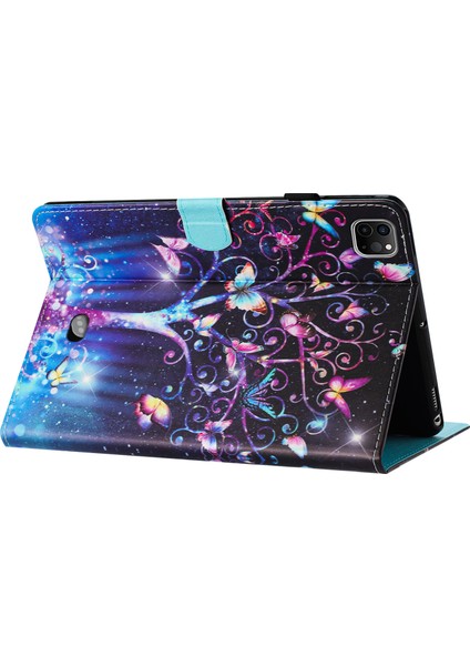 iPad Pro 11 (2020 2021 2022) AIR (2020 2022) Deri Kart Yuvası Meteor Tablet Kılıfı (Yurt Dışından)