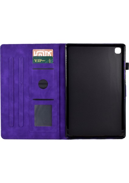 iPad 10.2 (2019 2020 2021) Standlı Kart Tutuculu Baskılı Deri Tablet Kılıfı (Yurt Dışından)