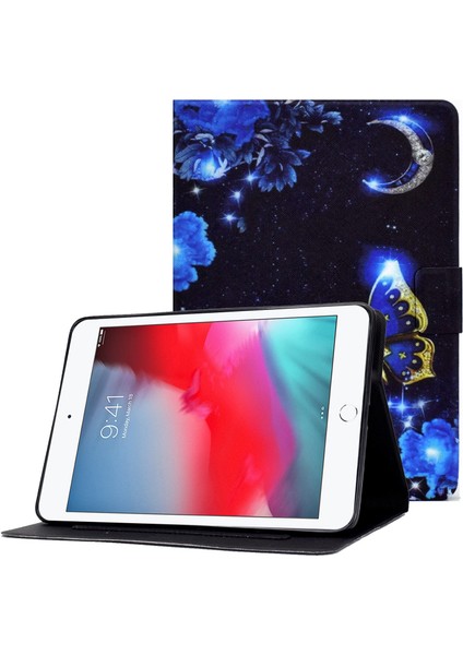 iPad Mini (2019) 7.9 Inç ipad Mini 4 3 2 1 Desen Baskı Pu Deri Ayarlanabilir Stand Tablet Kılıfı (Yurt Dışından)