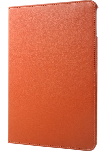360 Derece Döner Stand Litchi Tahıl Deri iPad 9.7 Marka Içi Boş Elastik Tutturma Bandı (2018 2017) Turuncu Tablet Kılıfı (Yurt Dışından) modelleri