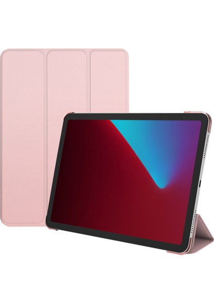 iPad Pro 11 Inç (2022 2021 2020) AIR 11 (2024) Plastik Üç Katlı Pu Deri Tablet Kılıfı (Yurt Dışından)
