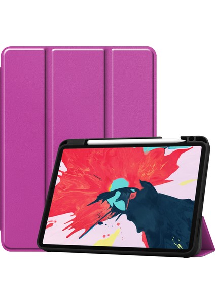iPad Air 11 (2024) AIR (2022 2020) Kalem Yuvalı Deri Standı Tablet Kılıfı (Yurt Dışından)