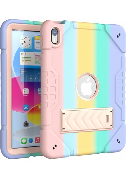 iPad 10.9 (2022) Standı Tpu Pc Kaymaz Koruyucu Gradyan Tablet Kılıfı (Yurt Dışından)