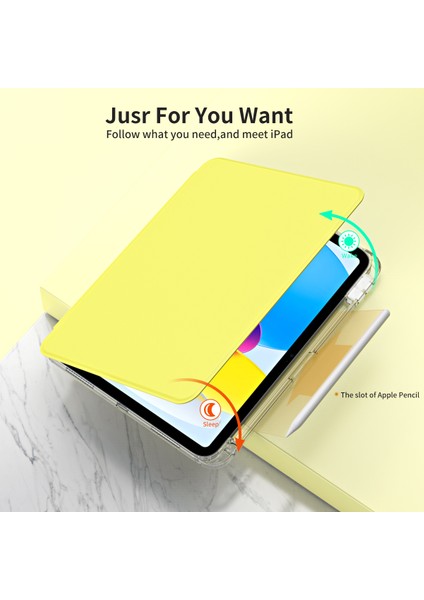 iPad Air 11 (2024) Pu Deri Döner Stand Çıkarılabilir Arka Tablet Kılıfı (Yurt Dışından)