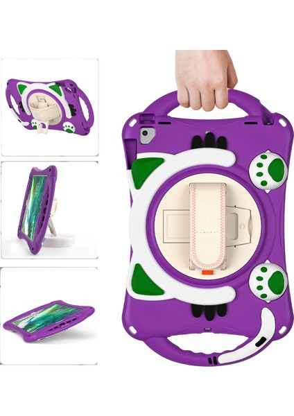 El Bandı Tamı iPad 9 7 Inç (2017 2018) 360° Döner Tekme Standına Sahip Hibrit Tablet Kılıfı (Yurt Dışından)