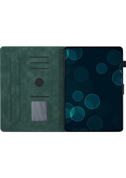 iPad Mini (2021) Kart Yuvası Deri Baskılı Standı Ordu i Tablet Kılıfı (Yurt Dışından)