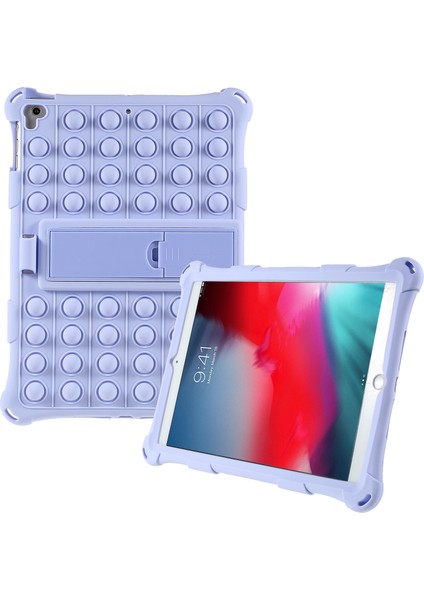 Fidget Pop Toys Push It Bubble Esnek Silikon Koruyucu iPad Air (2013) AIR 2 Purple Katlanabilir Tekme Standlı Tablet Kılıfı (Yurt Dışından)