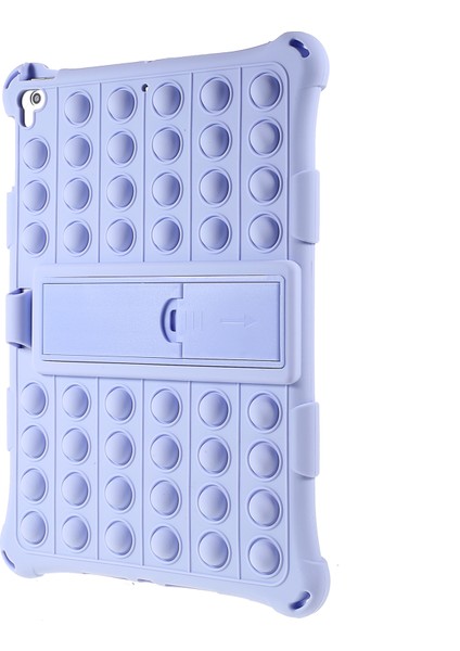 Fidget Pop Toys Push It Bubble Esnek Silikon Koruyucu iPad Air (2013) AIR 2 Purple Katlanabilir Tekme Standlı Tablet Kılıfı (Yurt Dışından)
