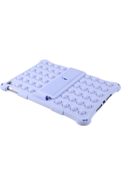 Fidget Pop Toys Push It Bubble Esnek Silikon Koruyucu iPad Air (2013) AIR 2 Purple Katlanabilir Tekme Standlı Tablet Kılıfı (Yurt Dışından)