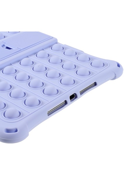 Fidget Pop Toys Push It Bubble Esnek Silikon Koruyucu iPad Air (2013) AIR 2 Purple Katlanabilir Tekme Standlı Tablet Kılıfı (Yurt Dışından)