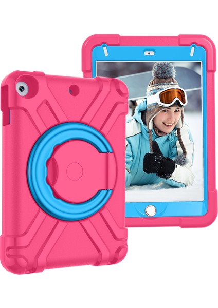 360° Dönebilen Tekme Standı Pc Silikon iPad Mini (2019) 7 9 Inç mini 4 Tablet Kılıfı (Yurt Dışından)