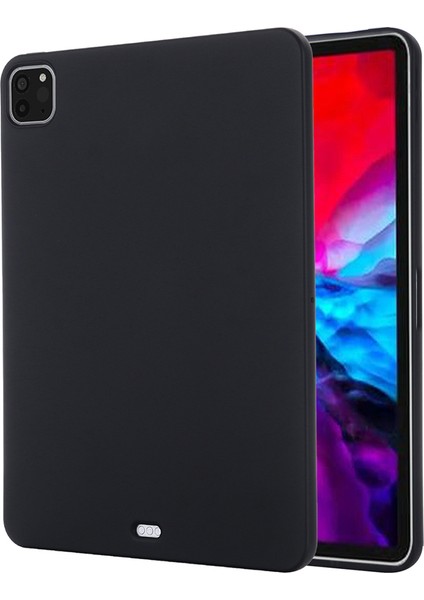 Düz ​​renk Sıvı Silikon iPad Pro 11 Inç (2022 2020 2018) SIYAH Tablet Kılıfı (Yurt Dışından)