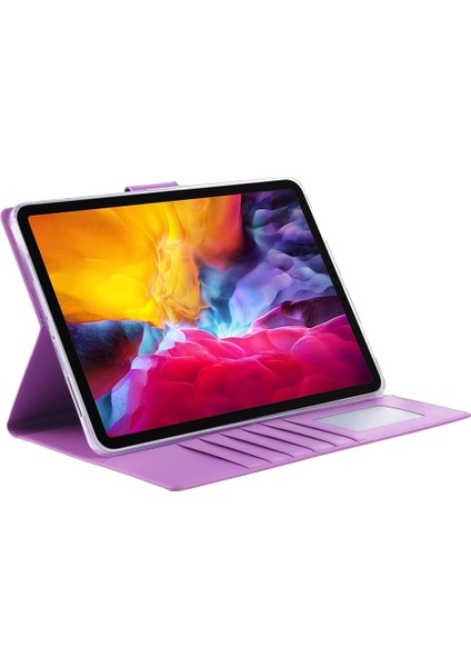 iPad Pro 11 Pu Deri Standlı Manyetik Toka Cüzdan Tablet Kılıfı (Yurt Dışından)