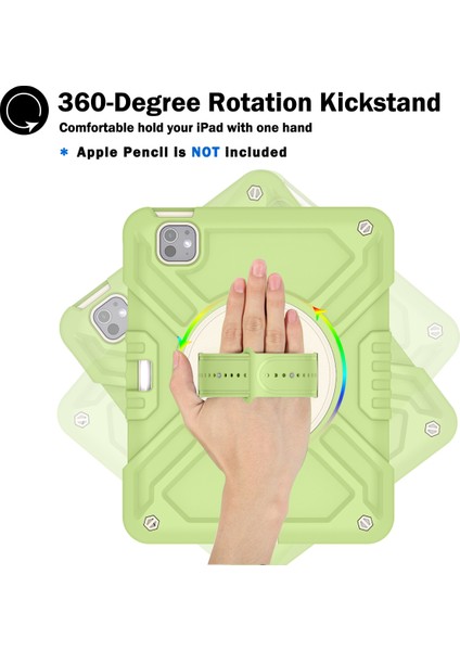 Forestl Digital iPad Pro 11 (2024) X Shaped Serisi Stand El Askısı Omuz Askılı Tablet Kılıfı (Yurt Dışından)