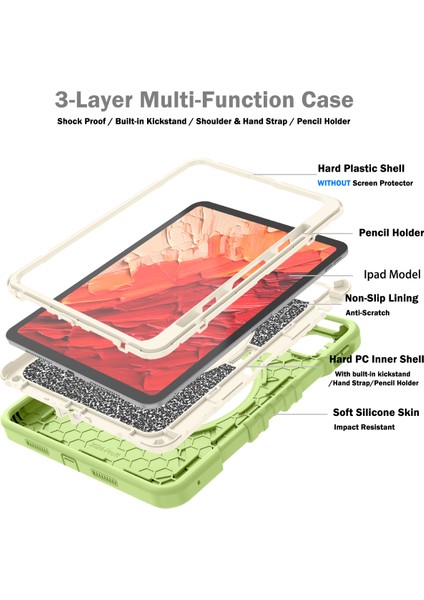 Forestl Digital iPad Pro 11 (2024) X Shaped Serisi Stand El Askısı Omuz Askılı Tablet Kılıfı (Yurt Dışından)