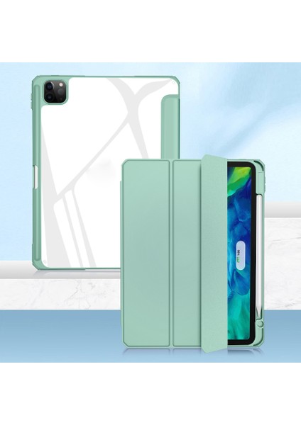iPad Pro 12.9 Hibrit Standlı Koruyucu Kalem Yuvası Tablet Kılıfı (Yurt Dışından)