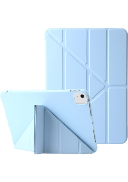 iPad Air 13 (2024) Origami Standı Pu Deri Otomatik Uyku uyandırma ile Silikon Tablet Kılıfı (Yurt Dışından)
