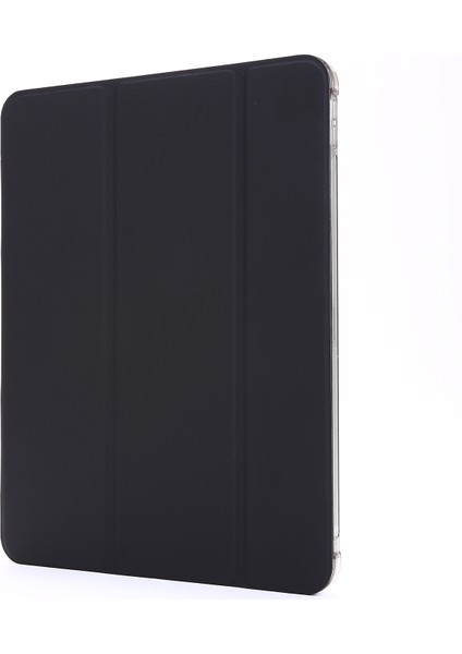 iPad Air 11 (2024) AIR (2022 2020) Kabuğu Kalem Yuvalı Üç Katlı Standlı Deri Tablet Kılıfı (Yurt Dışından)