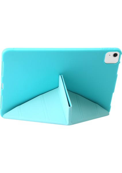 iPad Air 13 (2024) Origami Standı Pu Deri Otomatik Uyku uyandırma ile Silikon Tablet Kılıfı (Yurt Dışından)