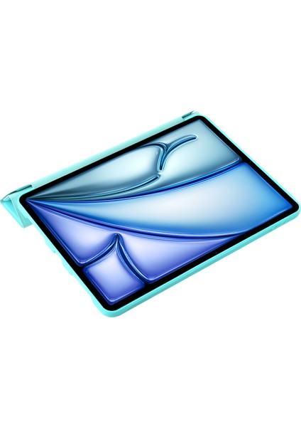 iPad Air 13 (2024) Origami Standı Pu Deri Otomatik Uyku uyandırma ile Silikon Tablet Kılıfı (Yurt Dışından)
