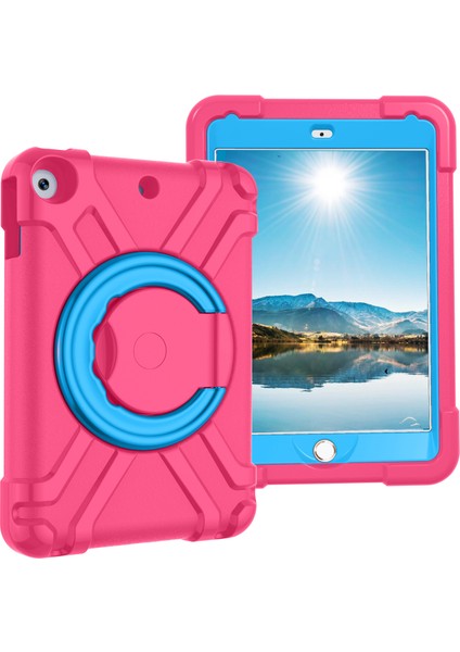 360°DÖNEBILEN Pc Silikon Saplı Koruma iPad 10.2 Standı (2019 2020 2021) Tablet Kılıfı (Yurt Dışından)