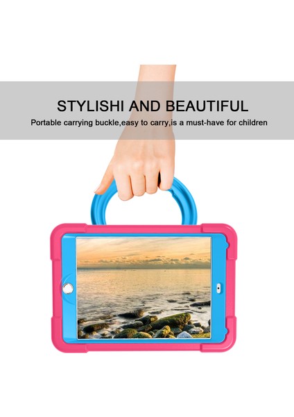 360°DÖNEBILEN Pc Silikon Saplı Koruma iPad 10.2 Standı (2019 2020 2021) Tablet Kılıfı (Yurt Dışından)