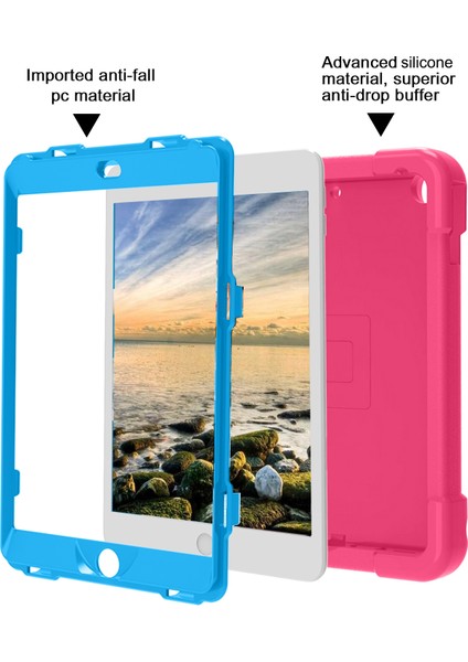 360°DÖNEBILEN Pc Silikon Saplı Koruma iPad 10.2 Standı (2019 2020 2021) Tablet Kılıfı (Yurt Dışından)