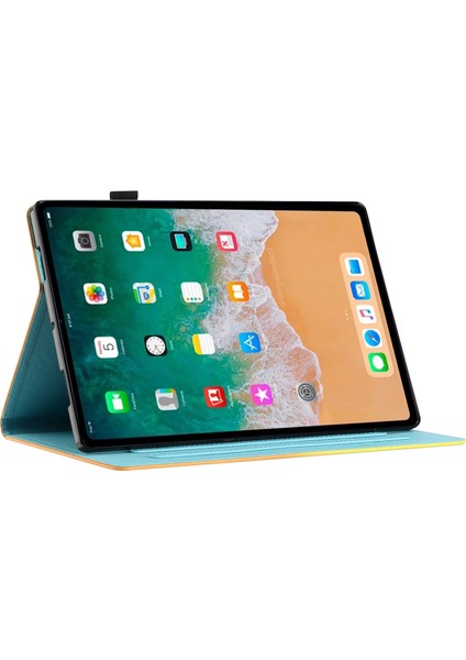 iPad 10.9 (2022) Pu Deri Desen Baskılı Kart Yuvası Koruyucu Çiçek Tablet Kılıfı (Yurt Dışından)