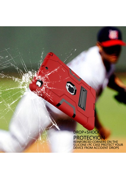 iPad 9.7 (2018 2017) Çift Pc Silikon Standı Düşmeyi Önleyen Hibrit Tablet Kılıfı (Yurt Dışından) fırsatları