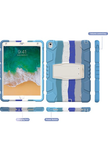 iPad Pro 10 5 Inç (2017) IPAD Air 10 5 Inç (2019) Pc Çubuk Standlı Silikon Tablet Kılıfı (Yurt Dışından)