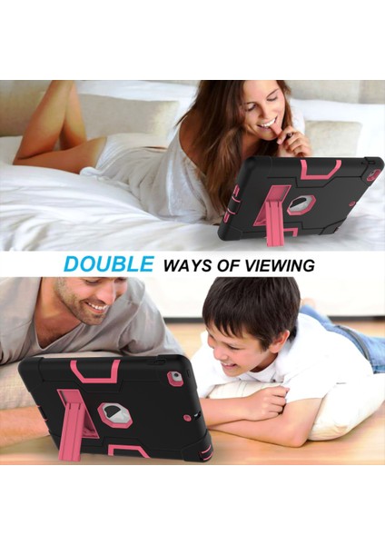 iPad 9.7 (2018 2017) Çift Pc Silikon Standı Hibrit Tablet Kılıfı (Yurt Dışından) indirimleri