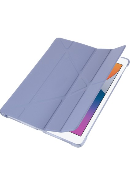 iPad 10.2 (2019 2020 2021) Origami Akıllı Deri ( Tpu apple Kalem Saklama Oluklu) Tablet Kılıfı (Yurt Dışından)