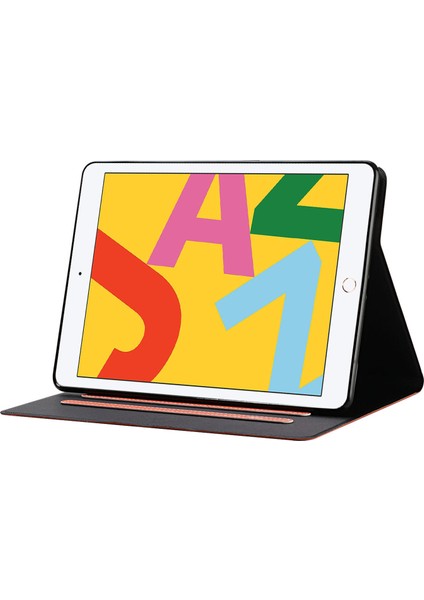 Otomatik Uyandırma Uyku Standı iPad 10.2 (2019 2020 2021) Akıllı Deri Turuncu Tablet Kılıfı (Yurt Dışından)
