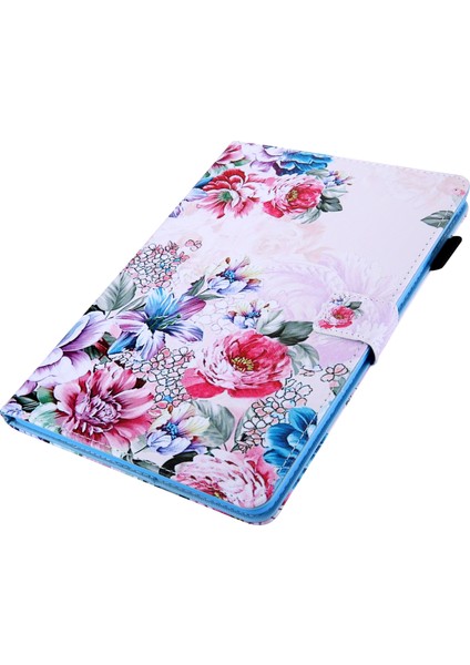 iPad Pro 11 (2024) Kart Yuvalı Desenli Baskı Deri Tablet Kılıfı (Yurt Dışından)