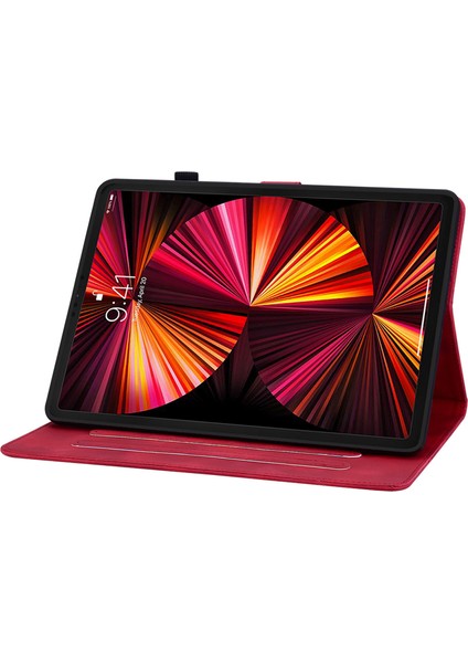 iPad Pro 12.9 (2020 2021 2022) Çiçek Baskı Pu Deri Çevirin Tablet Kılıfı (Yurt Dışından) fırsatları