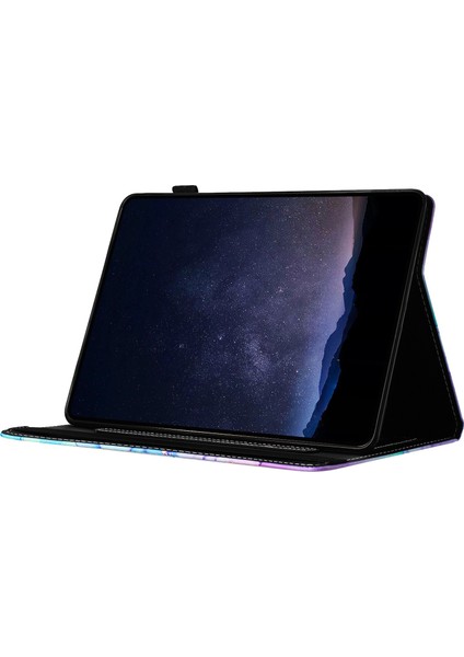 iPad Pro 11 (2024) Akıllı Mermer Deri Kart Yuvası Çoklu Görüntüleme Melekler Tablet Kılıfı (Yurt Dışından)