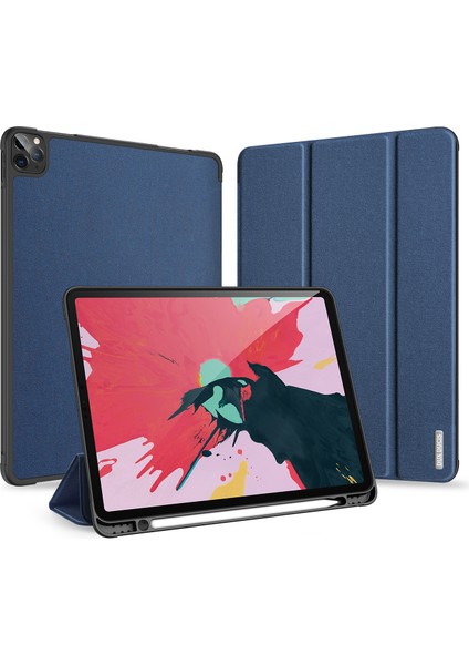 Pu Deri Tpu Geri Üç Katlı Stand Otomatik Uyku uyandırma Kalem Tutucu ile iPad Pro 11 Tablet Kılıfı (Yurt Dışından)