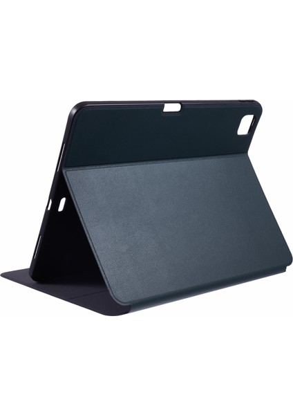 iPad Pro 13 (2024) Litchi Doku Deri Kalem Tutuculu Akıllı Tablet Kılıfı (Yurt Dışından)