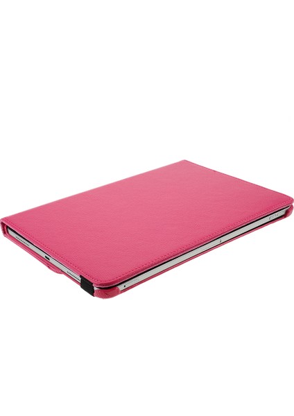 iPad Pro 12.9 (2022 2021 2020 2018) 360 Döner Standlı Litchi Deri Rose Tablet Kılıfı (Yurt Dışından)