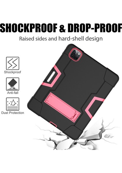 Renk Ekleme Tpu Pc Silikon Hibrit iPad Pro 12.9 (2022 2021 2020) Standlı Tablet Kılıfı (Yurt Dışından) fırsatları