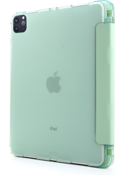 iPad Air 11 (2024) AIR (2022 2020) Kalem Yuvalı Üç Katlı Standlı Deri Tablet Kılıfı (Yurt Dışından)