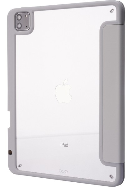iPad Pro 12.9 (2022 2021 2020 2018) Otomatik Uyandırma uyku Origami Standı Pu Deri Akrilik Bej Tablet Kılıfı (Yurt Dışından) fırsatları