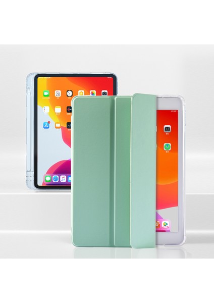 iPad 10.2 (2020) Tpu Pu Deri Kalem Yuvası Tablet Kılıfı (Yurt Dışından)