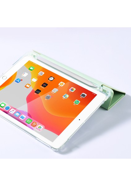 iPad 10.2 (2020) Tpu Pu Deri Kalem Yuvası Tablet Kılıfı (Yurt Dışından)