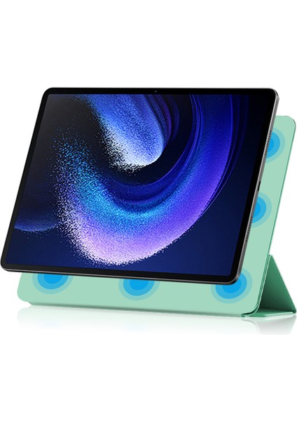 Xiaomi Pad 6 Manyetik Pu Deri Üç Katlı Koruyucu Stand Tablet Kılıfı (Yurt Dışından)