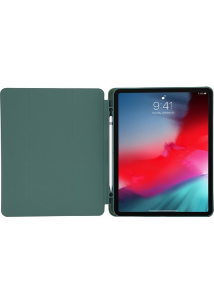 Forestl Digital iPad Pro 13 (2024) Cilt Dokunmatik Deri Üç Katlı Stand Kalem Tutuculu Tablet Kılıfı (Yurt Dışından)