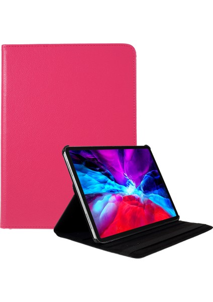 360 Döner Stand Litchi Deri Deri Koruyucu iPad Pro 12.9 Inç (2022 2021 2020 2018) ROSE Tablet Kılıfı (Yurt Dışından)