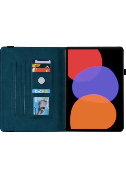 Xiaomi Pad 6 Için Otomatik Uyandırma ve Uyku Standı Deri Baskılı Çiçek Kart Tutucu Tablet Kılıfı (Yurt Dışından) fiyatları