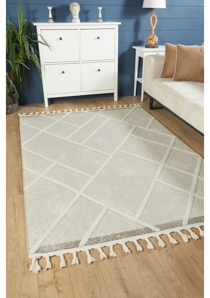 Quincey Bukleli Yumuşak Peluş Post Shaggy Krem Çocuk Odası Oturma Odası Salon Mutfak Halısı fiyatları