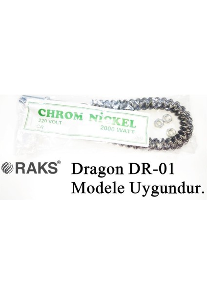 Raks Dragon Dr-01 2000W Uyumlu 2000W Infrared Soba Isıtıcı Rezistans Teli (Yatay)